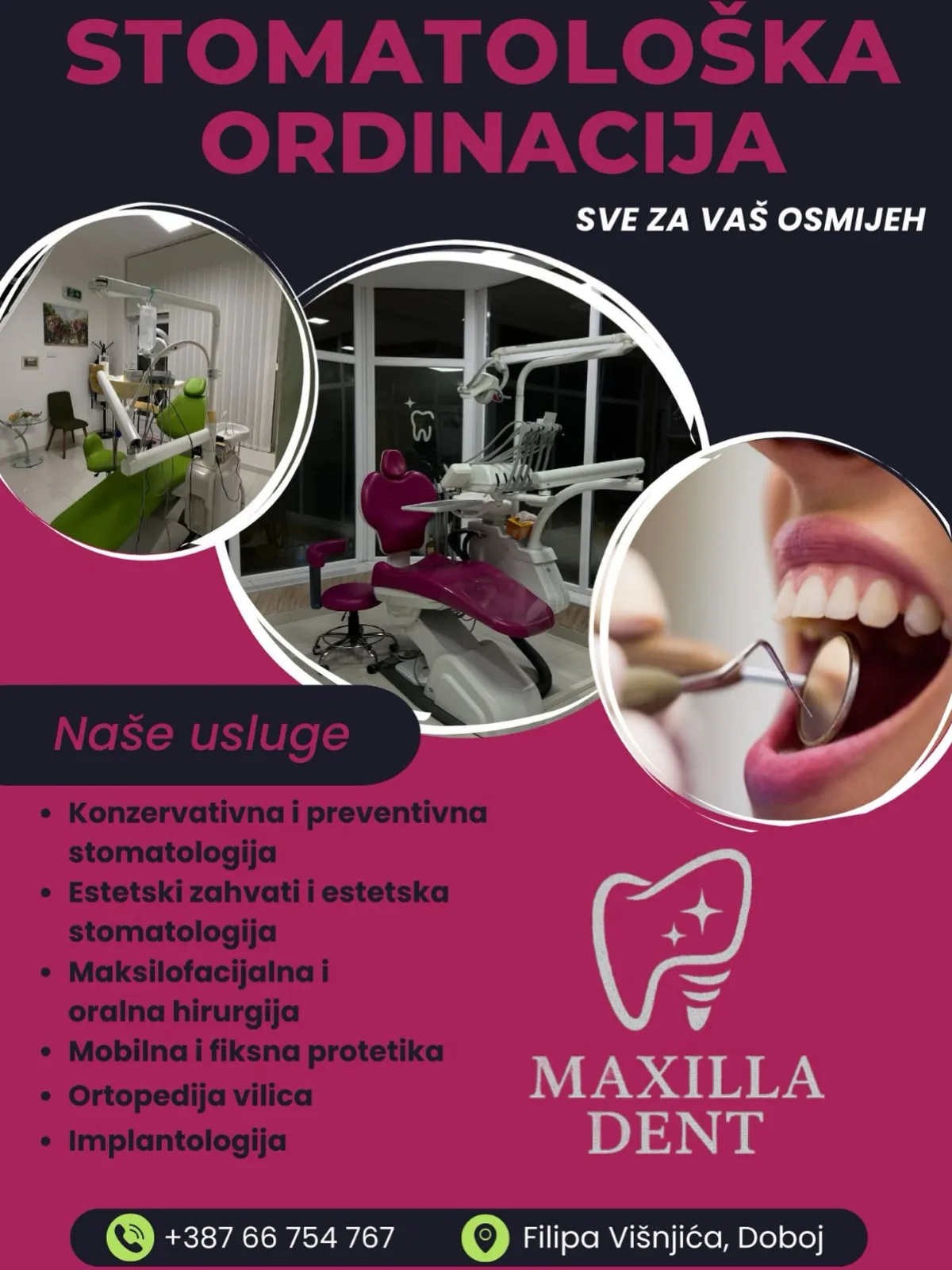 Plakat ambulante sa spiskom usluga